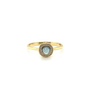 Ippolita Lollipop blue topaz & Diamond ring